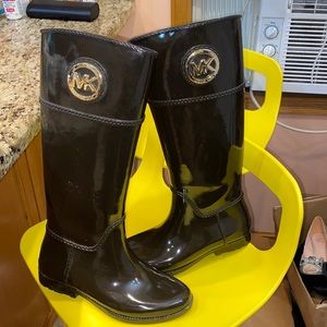 Original MK rain boots.Practically new! Leather outsole. Warm lining on inside.